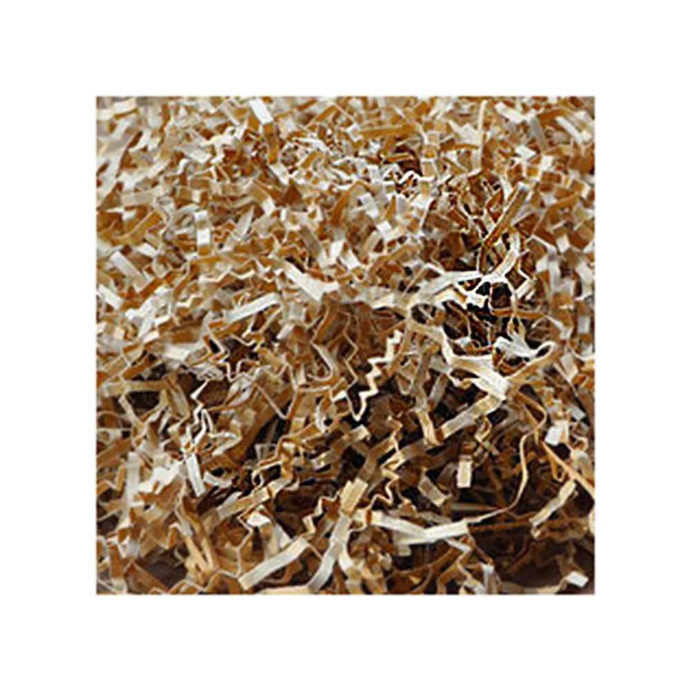 ZL Wholesale Eco-friendly Gold Brown kraft shredded crinkle cut paper filler