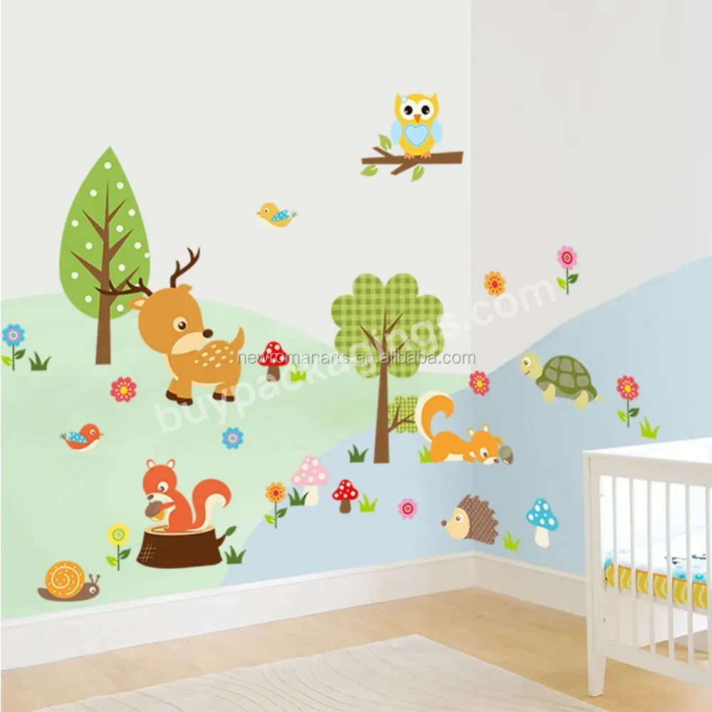 Zoo Animals Removable Waterproof Wall Stickers For Kids Nursery Baby Room