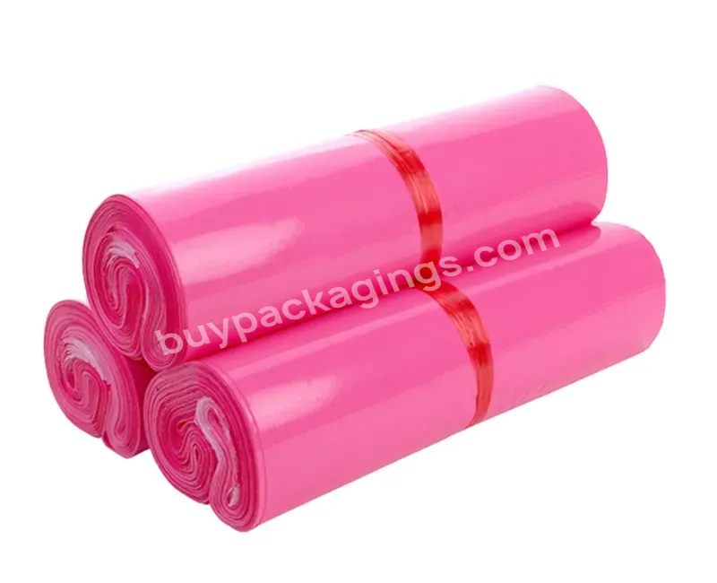 100pcs/bags Pink High Quality Pullable Waterproof Clothing Packaging Ziplock Bag Postal Bag