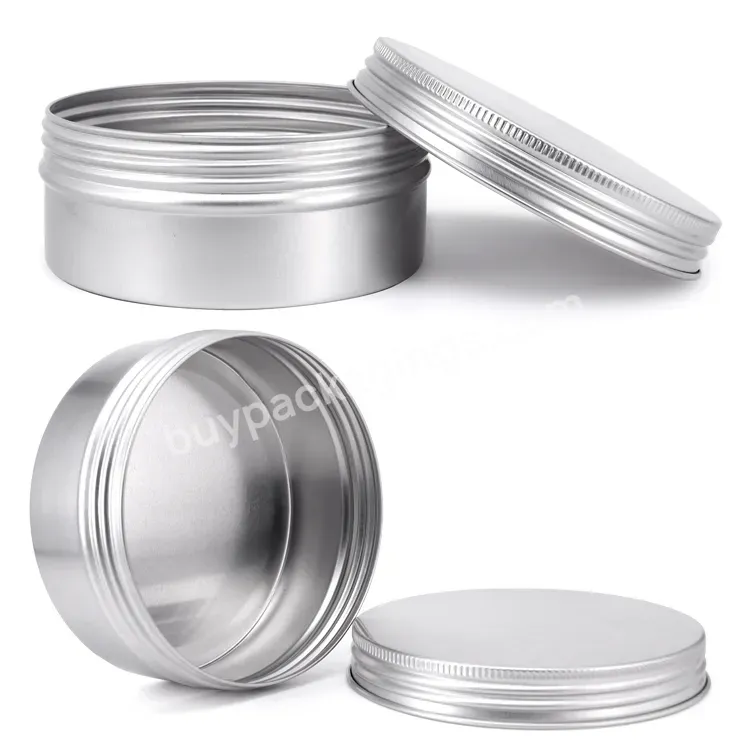 300g Aluminum Tin Candy Jar Aluminum Metal Tin Containers Empty Box Tin Can With Screw Lid