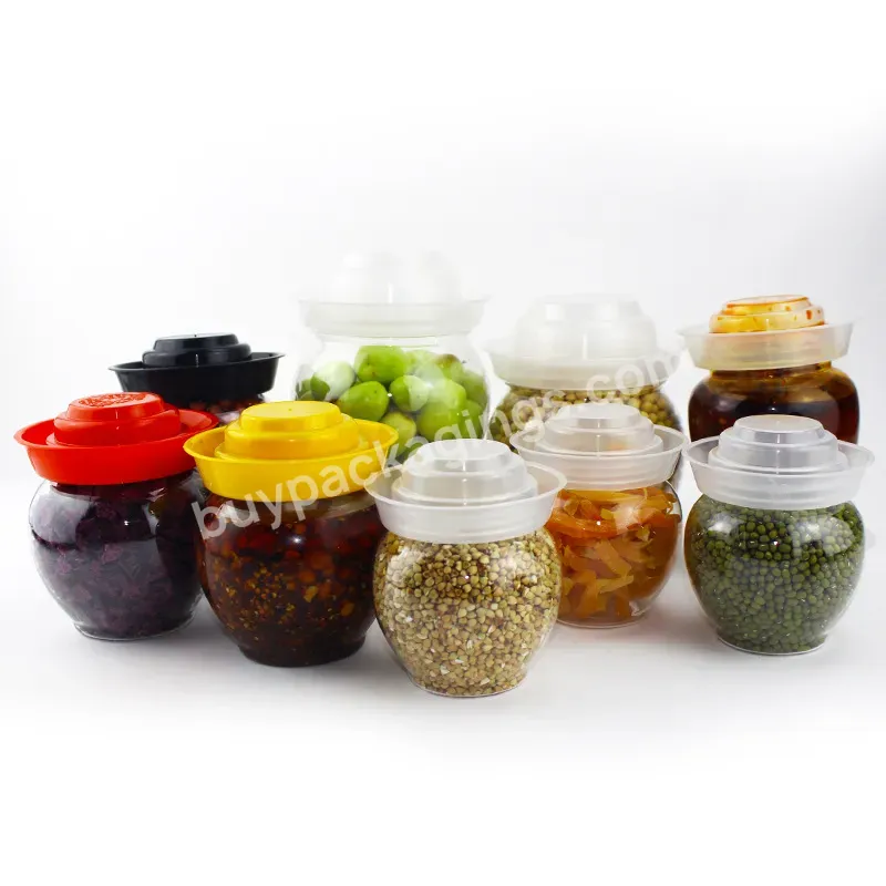 680ml High Capacity Pet Plastic Jar Dustproof Food Storage Jar With Easy Open Lids For Pickled Vegetable Cookie Jars