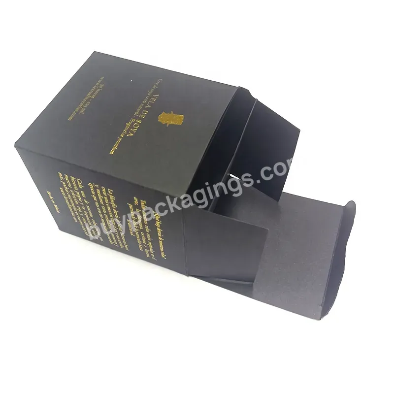 Black Paper Gift Boxes Custom Logo And Pattern For Candles Box Packaging