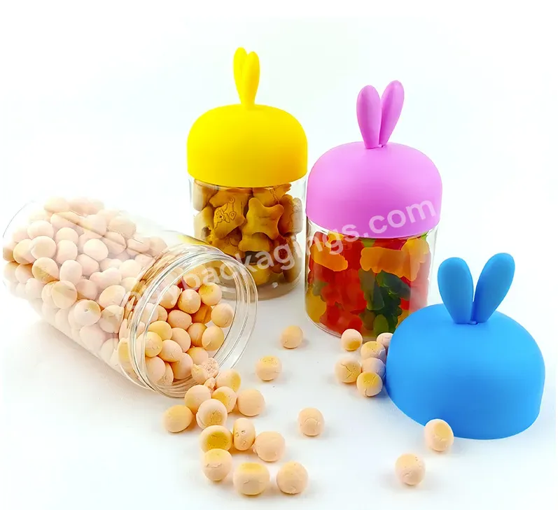 Child Cute Food Grade Screw Top Pet Plastic Jar Containers For Cashew Nuts & Kernels Peanuts Butter Storaging Jar