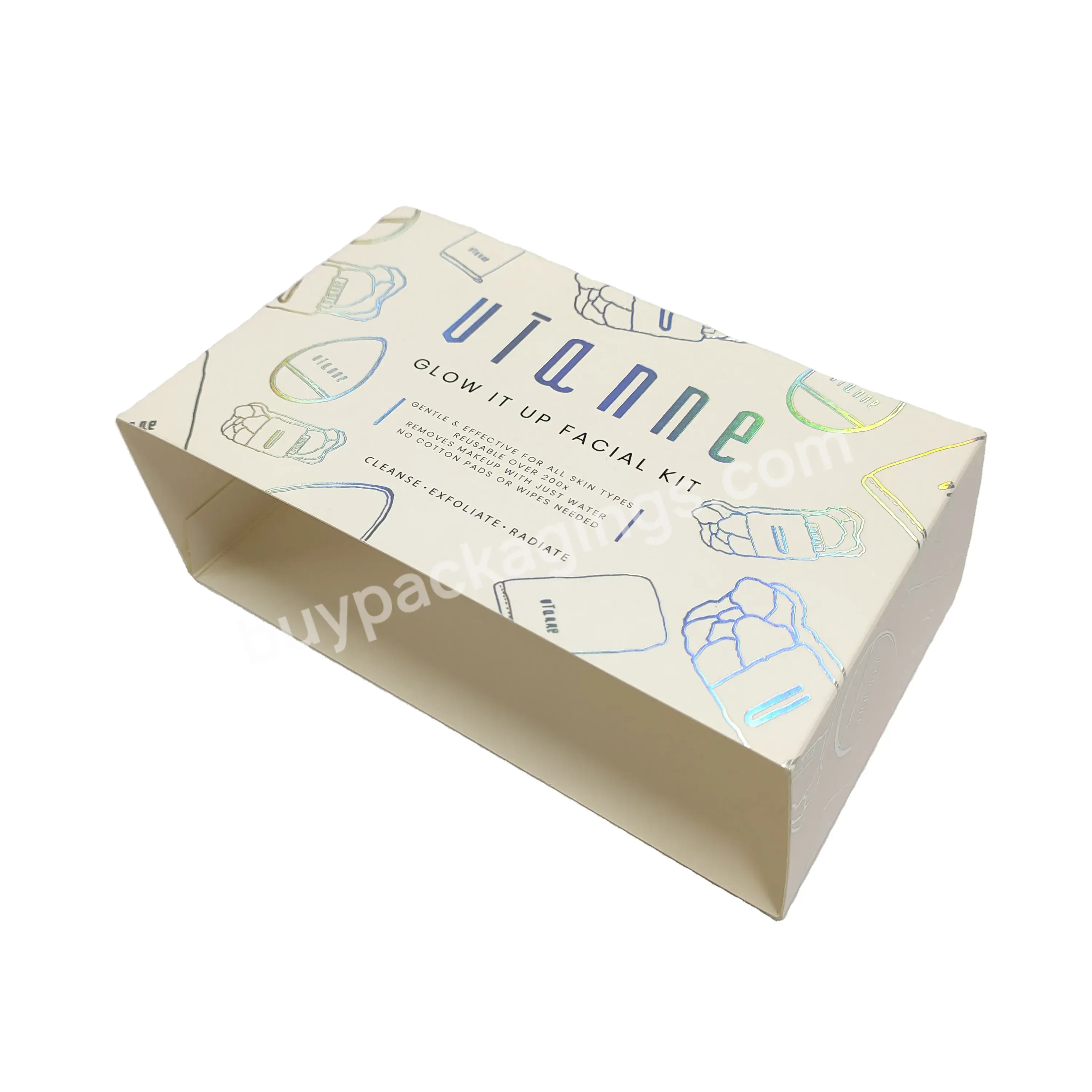 Clear Paper Folding Box Packaging Sleeves Custom Private Logo