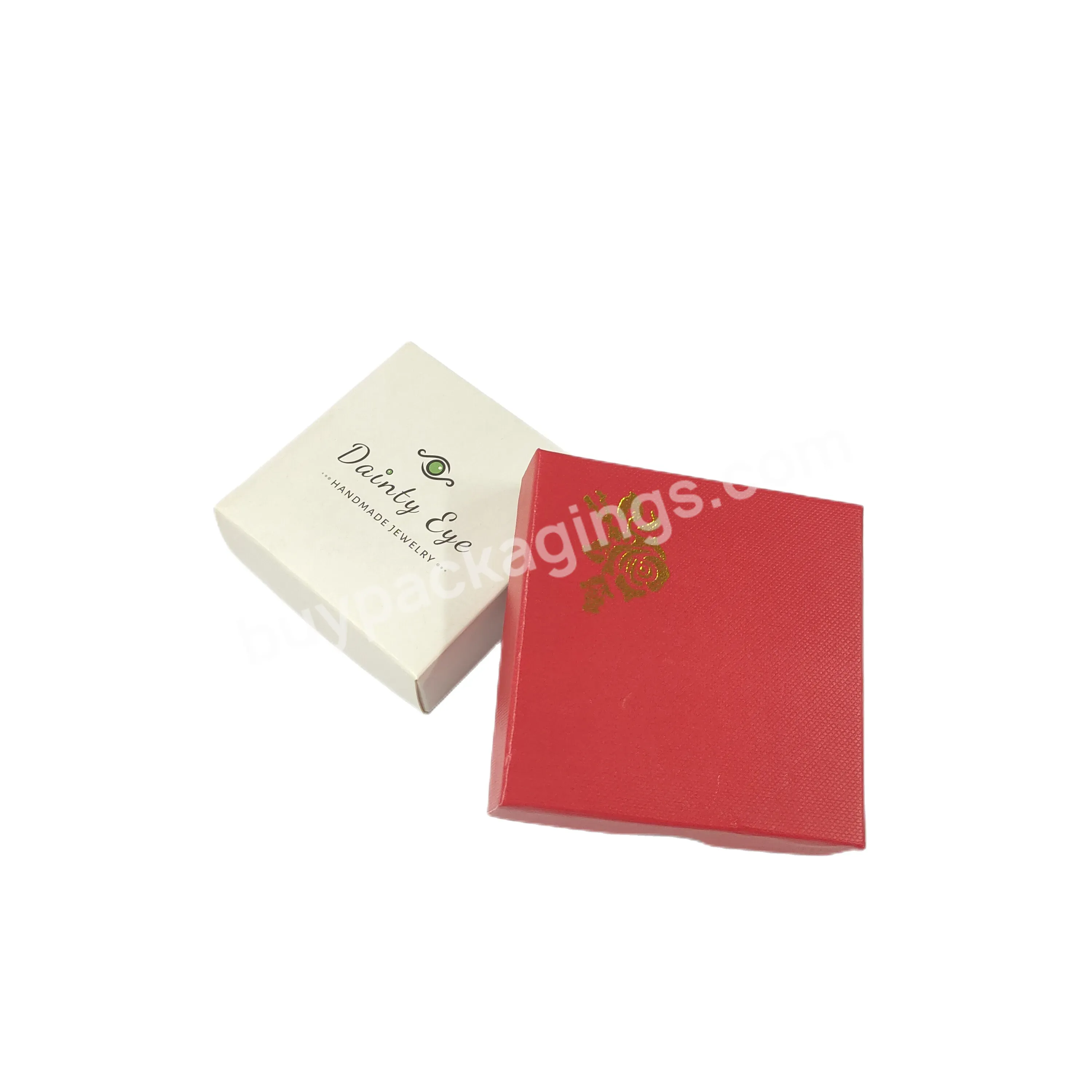 Compact Gift Box Paper Cardboard Thick Box Printing Colorful Custom Logo For Rings