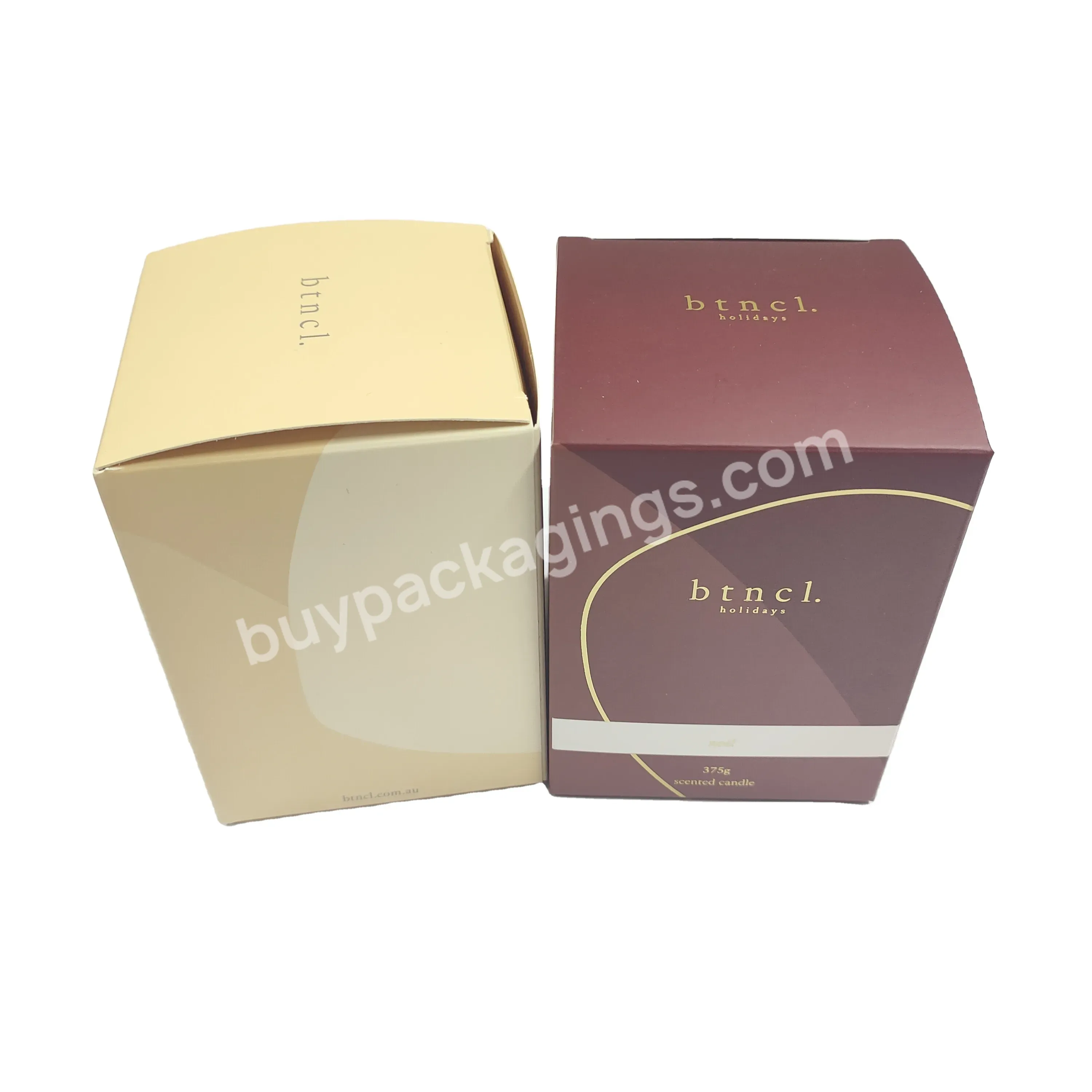 Custom Different Color Paper Gift Box With Printed Logo For Lemon Candle