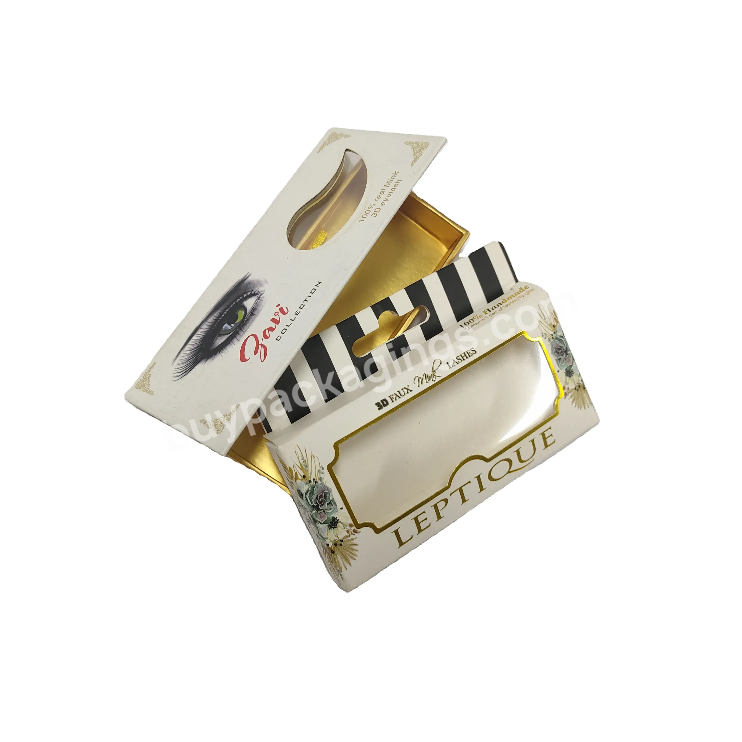 Custom Paper Gift Fold Box Oem Factory Clear False Eyelashes Box With Logo