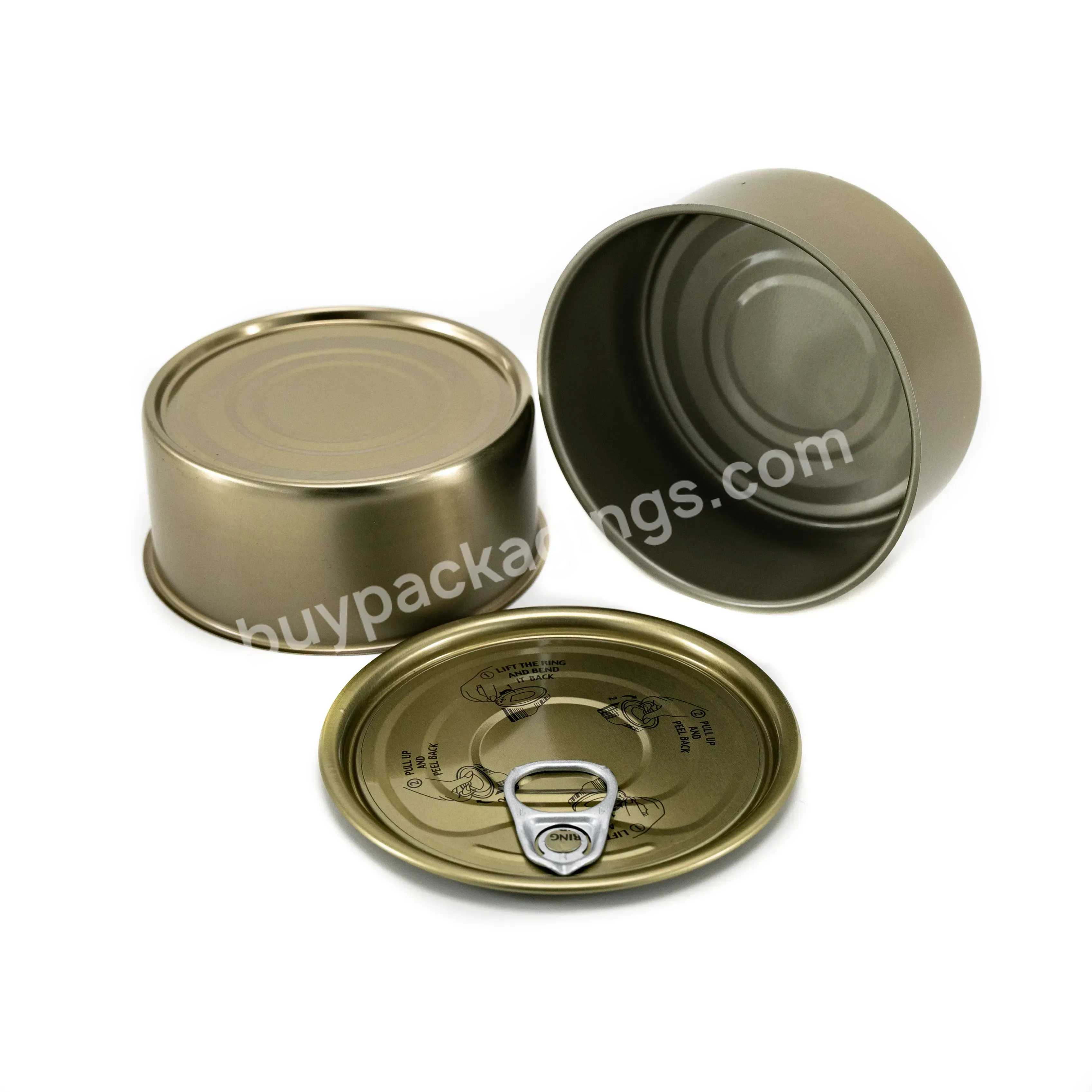 Custom Print Empty 85g 100g 170g Metal Jar Pressitin Self Sealing Tin Cans Wholesale For Canned Oil Tuna Fish Sea Food Canning