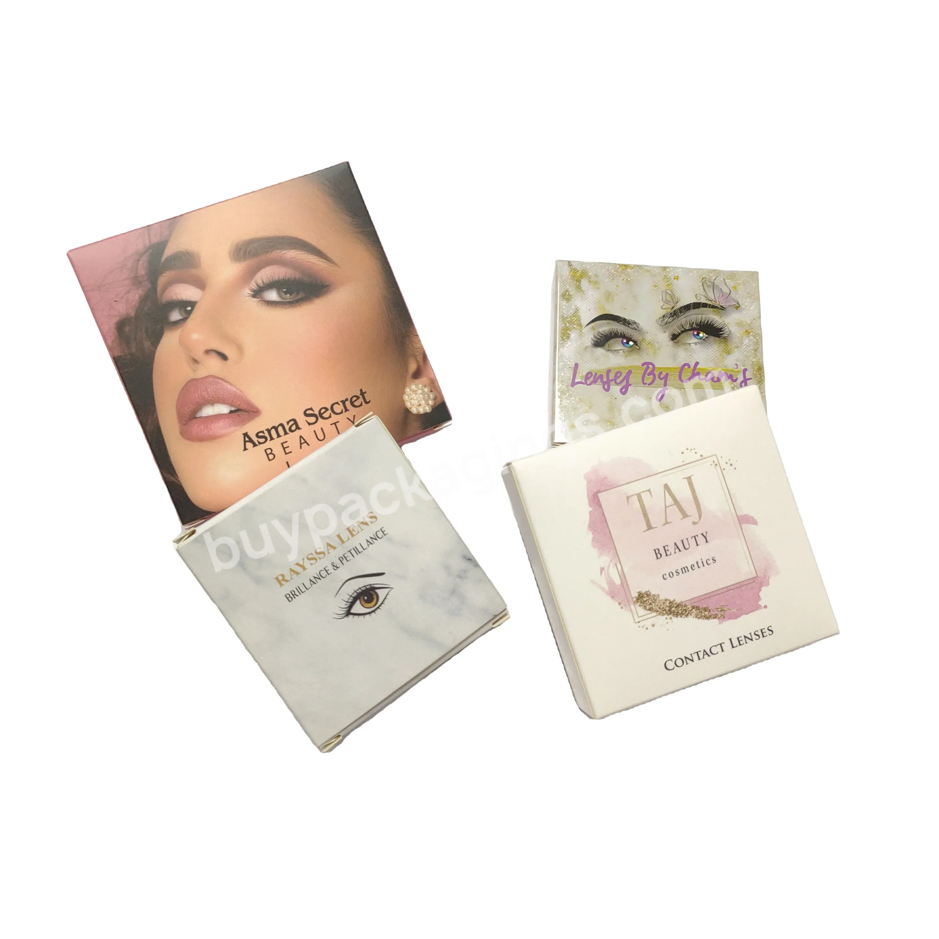 Cute Design With Private Logo For Cosmetics Contact Lenses Box Packaging