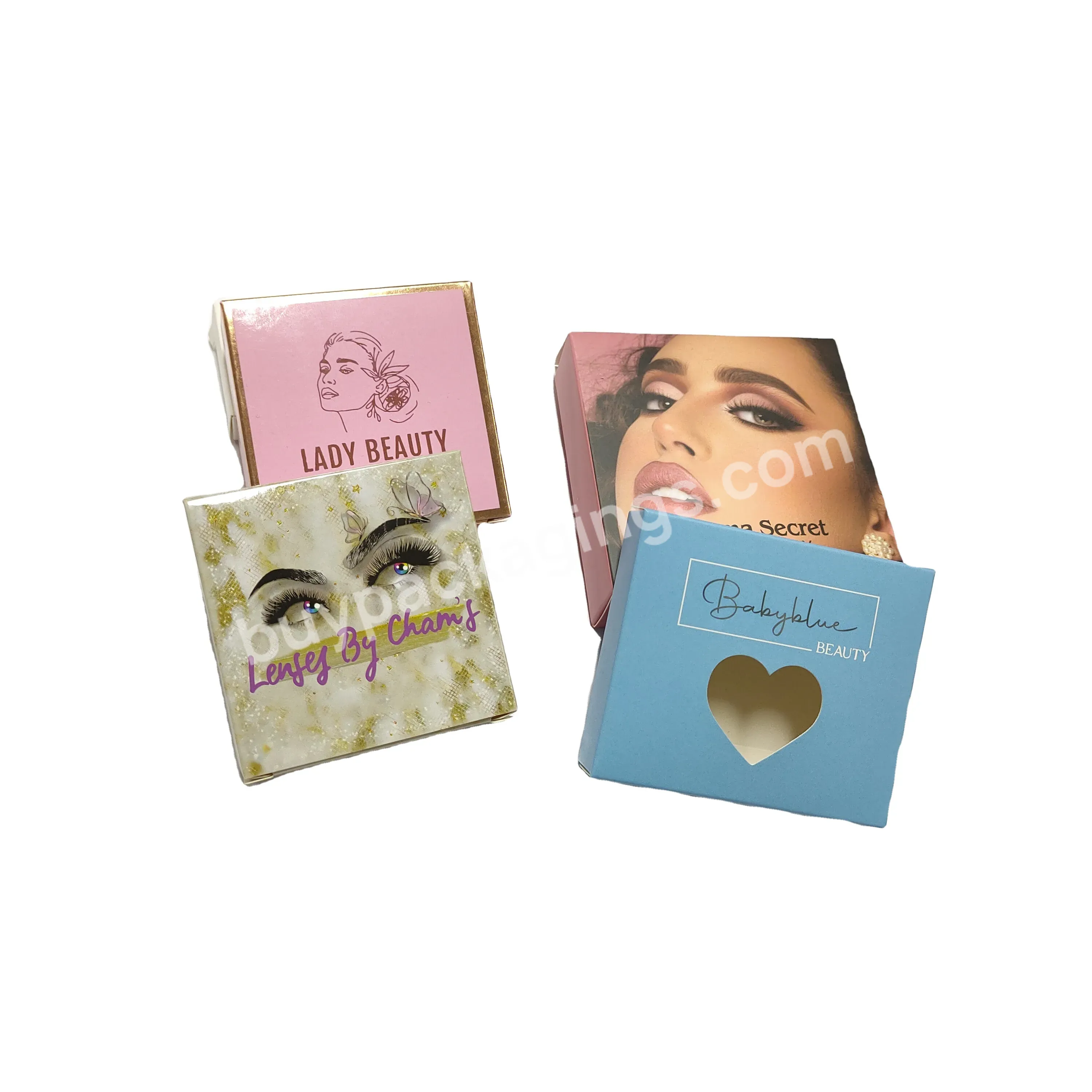Cute Design With Private Logo For Cosmetics Contact Lenses Box Packaging