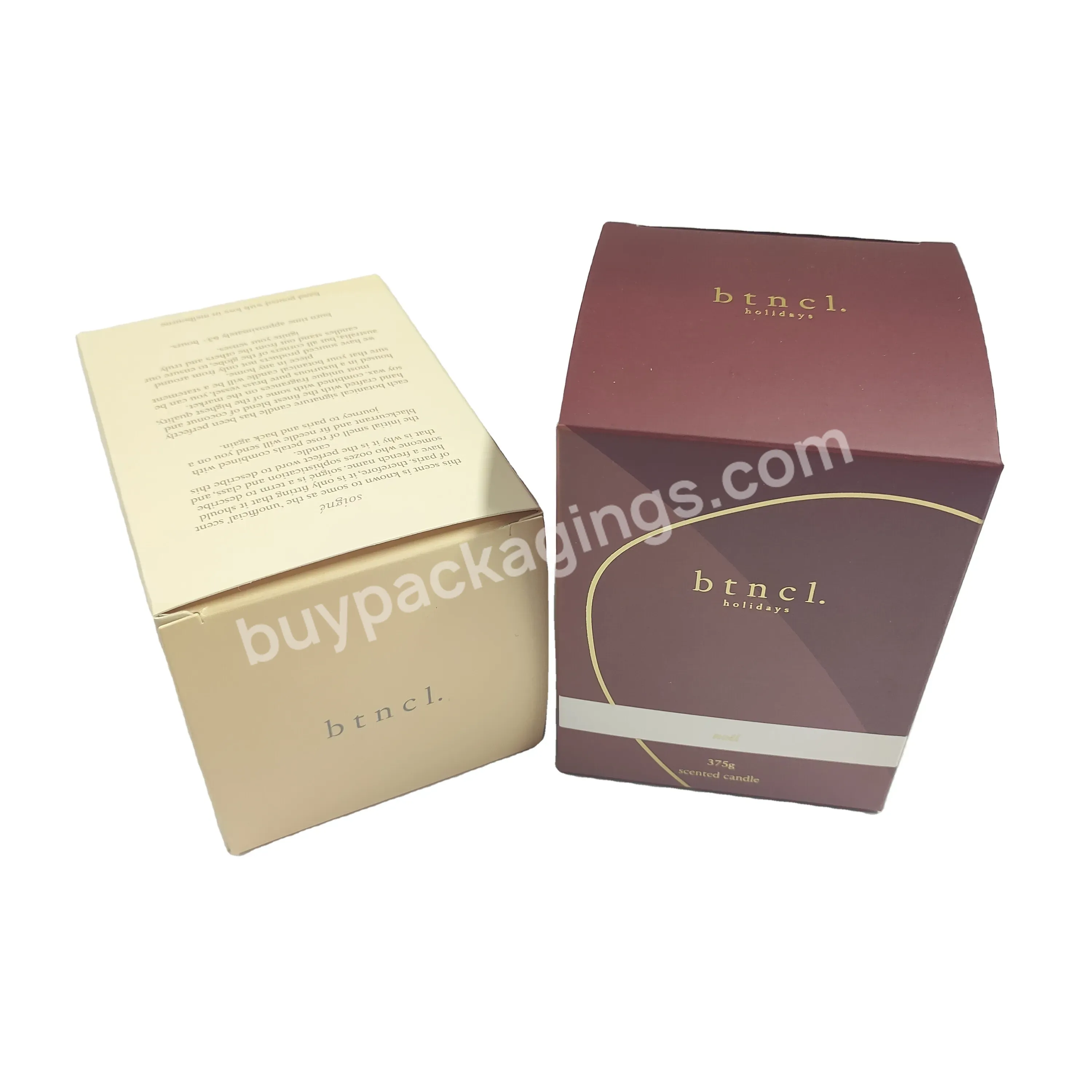 Eco Friendly Candle Box Custom Private Logo Luxury Gift Box Packaging