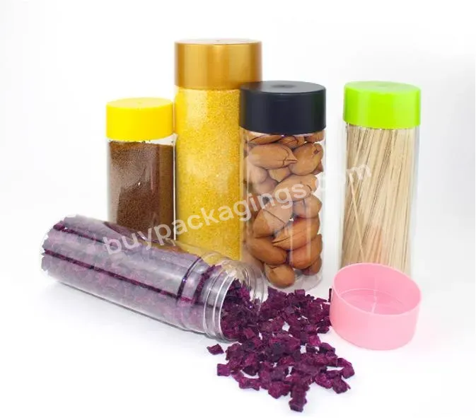 Factory Price Plastic Pet Jar Transparent Food Grade Plastic Jars With Screw Top Cover For Sealing Canned Foods