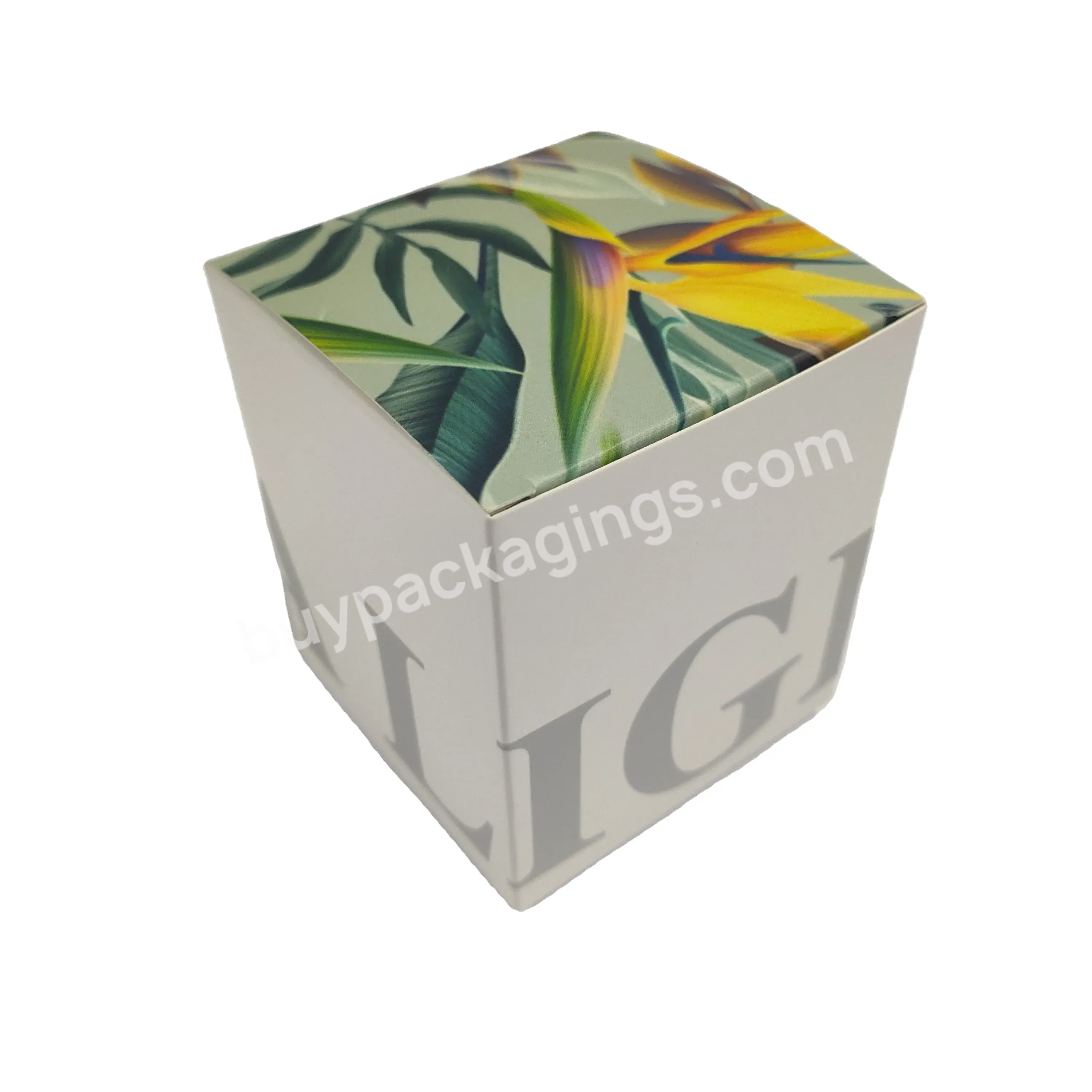 Folding Paper Gift Packaging Box Custom Private Logo For Candle