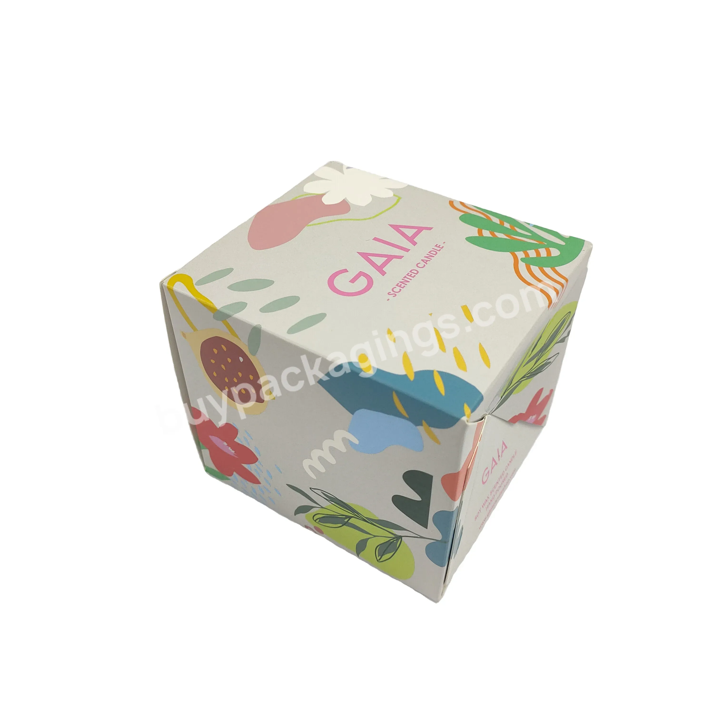 Hot Sales High End Paper Gift Boxes Printed Luxury Pattern For Candle