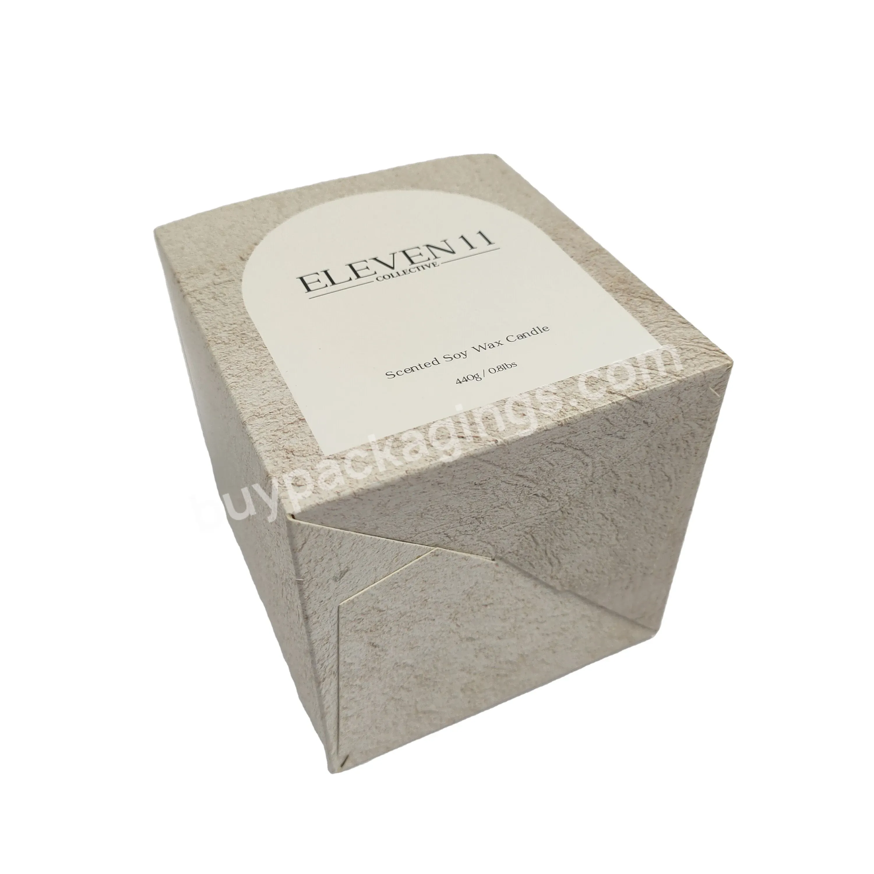 Light Color Paper Gift Box Printing Private Logo For Luxury Candle