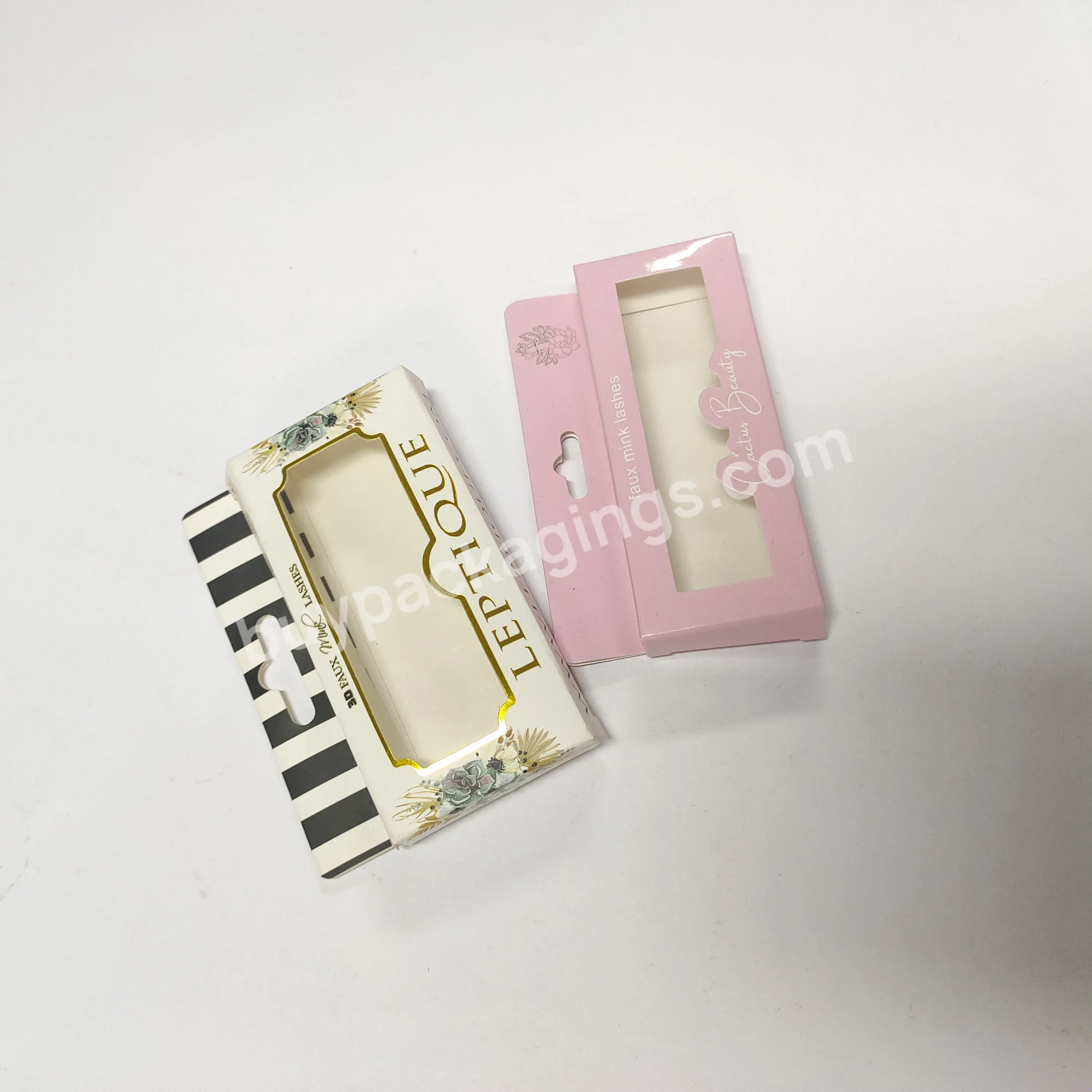 Luxury Eyelash Packaging Box Case Custom Printing Logo With Pvc Window