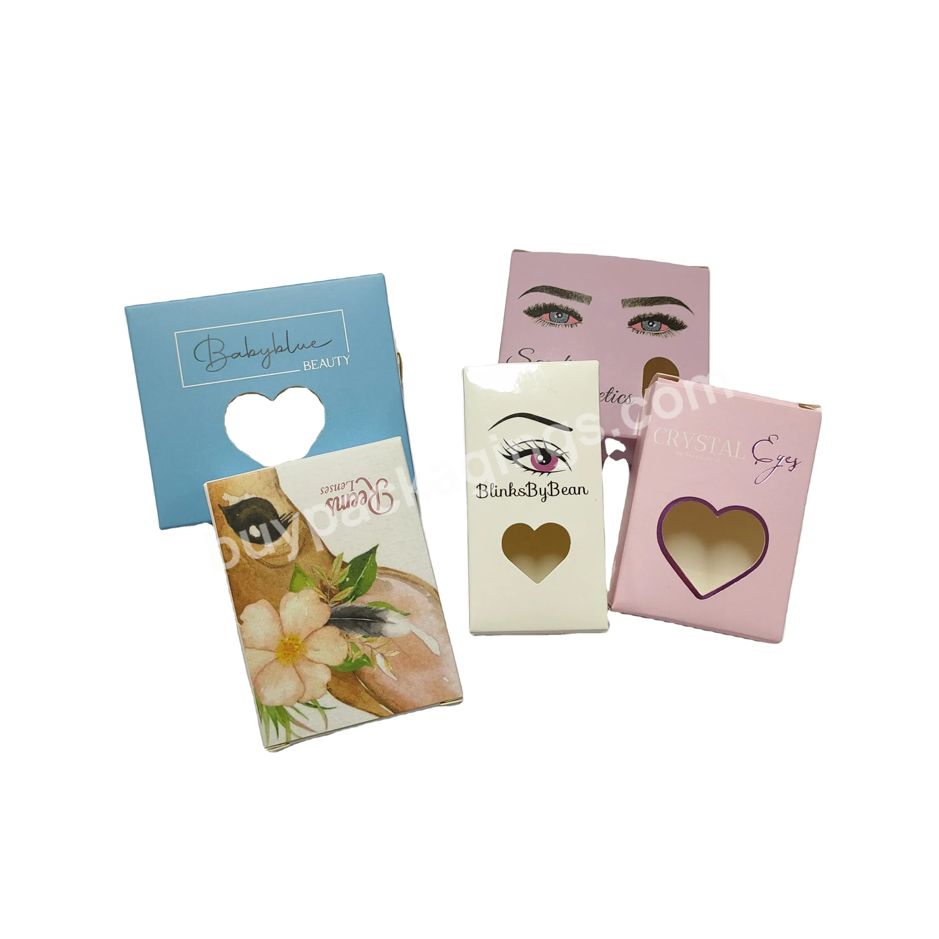 Luxury Novel Design Paper Cosmetics Boxes For Contact Lenses Packaging