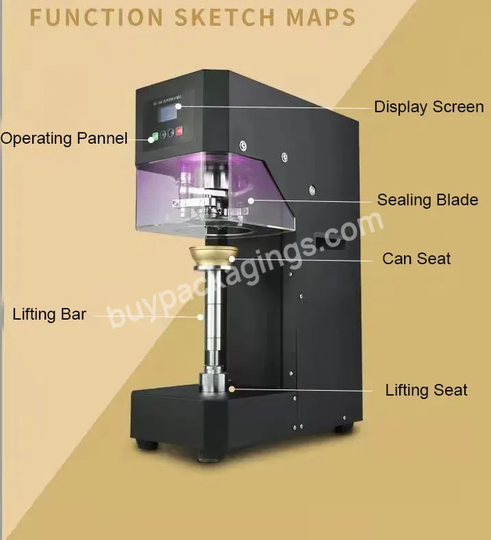 Newest Soda Can Sealing Machine Automatic Tin Can Sealer With Cup Holder For Bubble Tea Saop Business - Buy Automatic Tin Can Sealer,Can Sealing Machine,Automatic Tin Can Sealer With Cup.