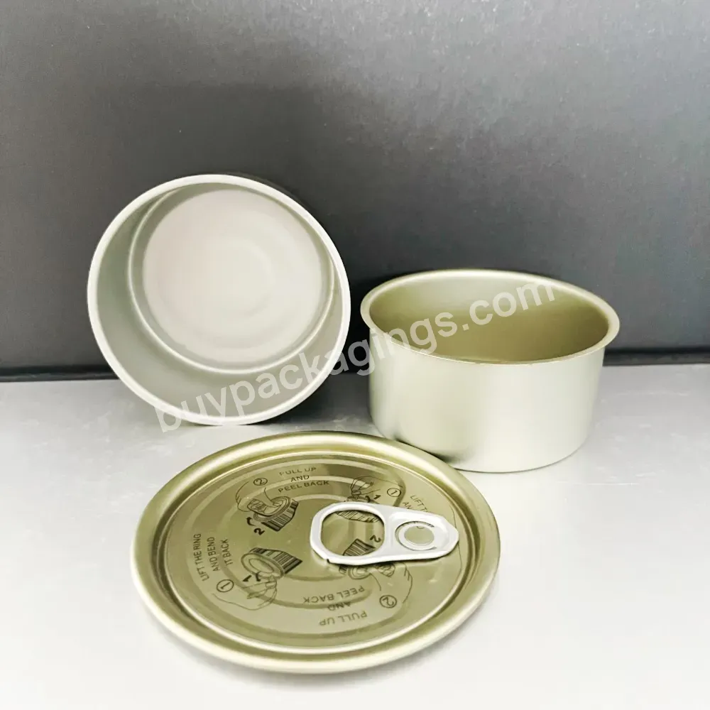 Oem Canned Tuna Fish Made Of Tin Plate In Round Shape Tomato Small Quantity Factory Empty Food Tin Cans