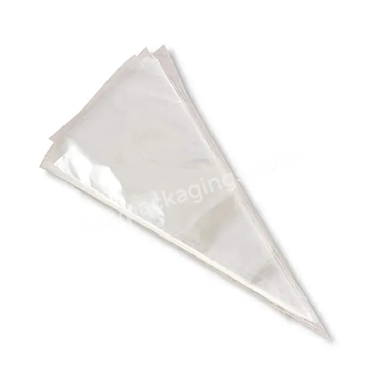 Opp Cone Bag Cellophane Bags Clear Triangle Treat Bags With Twist Ties For Candies Handmade Foods Packing