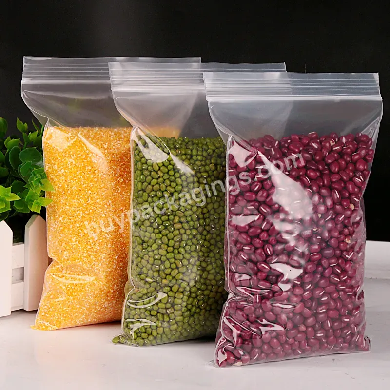Pe Zipper Lock Pouch Sealing Sealing Bag Plastic Bag Plastic Pouch Sealing Bone Factory Direct Transparent Small Bag