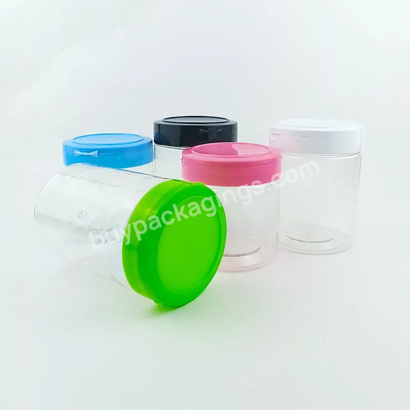 Pop Cans Pet Clear Plastic Jar Manufacturer Wholesale Food Grade Empty Transparent Easy Open Pet Plastic Cans For Food Canning