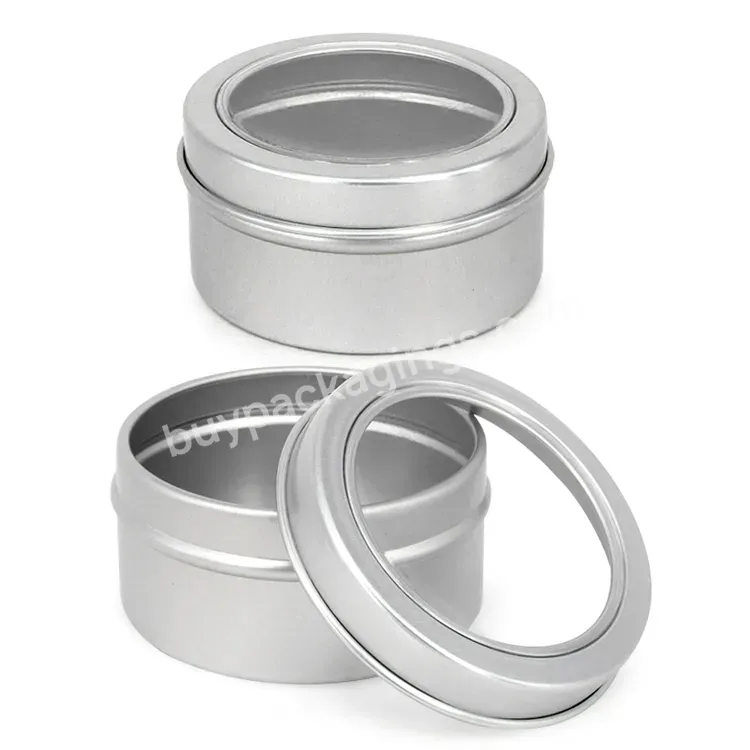 Round Aluminum Tea Tin Can Aluminum Metal Jar Container Tin Can Aluminum Metal Packaging Cosmetic Tin Can