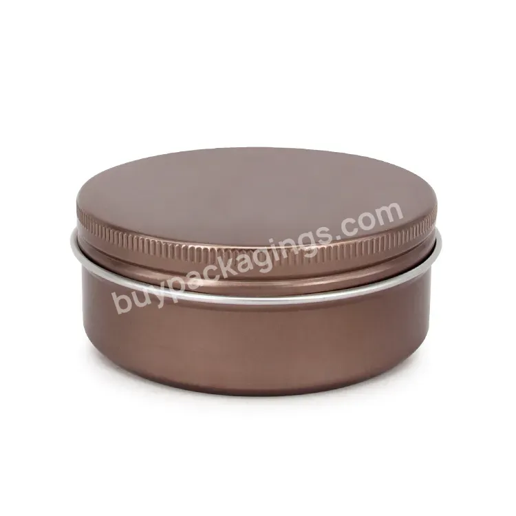 Round Custom Cosmetic Tin Round Cosmetic Cream Aluminum Jar Aluminum Metal Jar Tobacco Container Tin Can