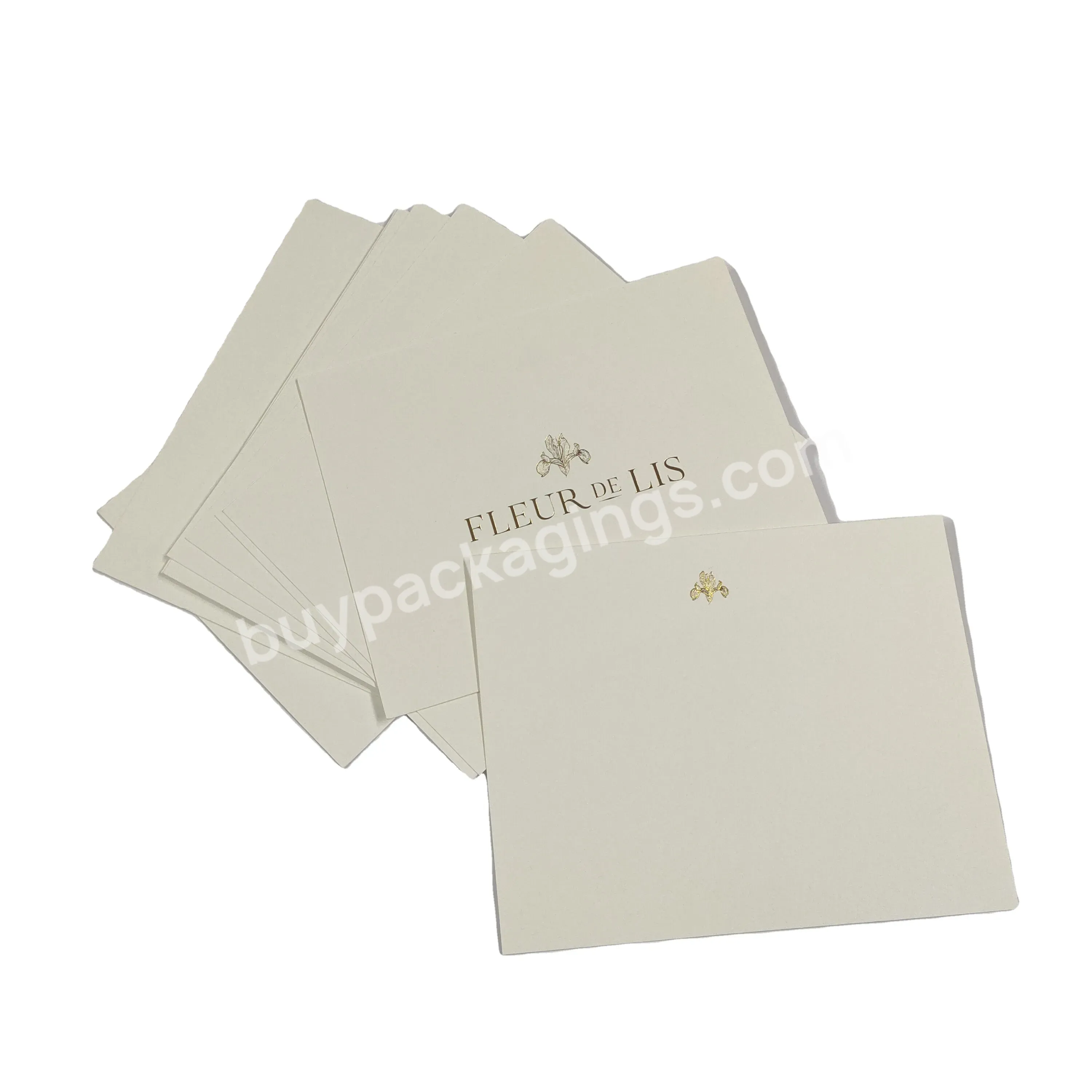 Simple Paper Cards Printing Luxury Logo For Business Thank You Card