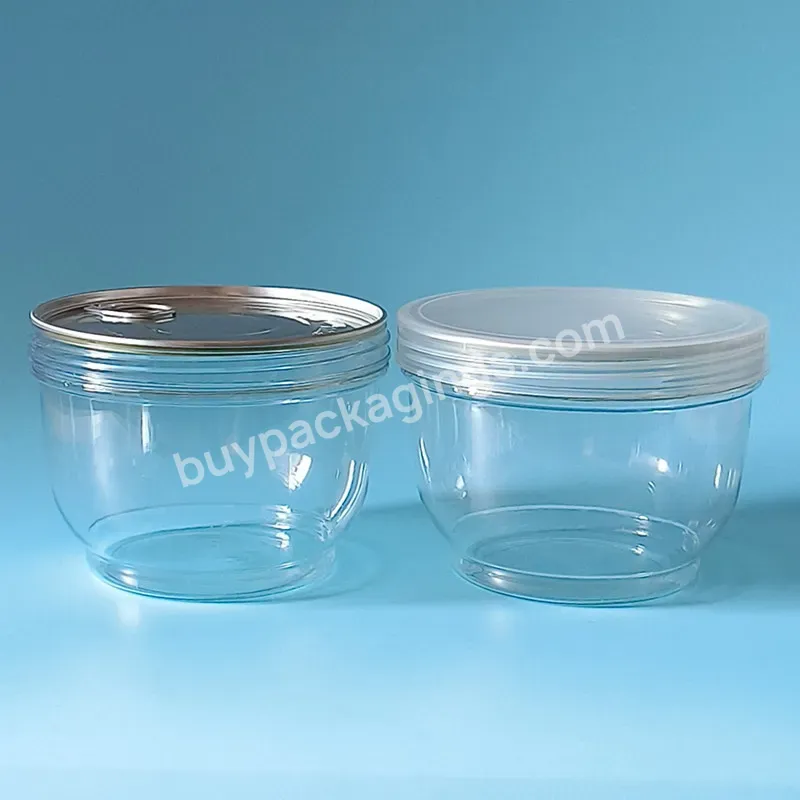 Tea Coffee Tin Pet Cans Easy Open Hermetic Plastic Jar With Aluminium Lids For Convenient Transportation & Foods Storage