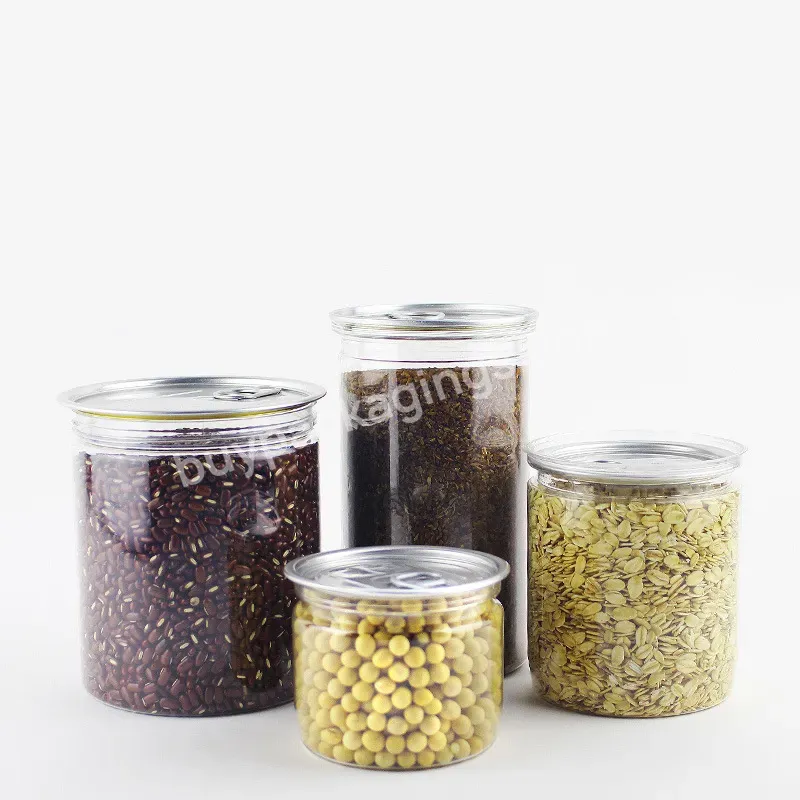 Wholesale Empty Clear Custom 26g/35g/50g 300ml 500ml Food Grade Plastic Jars Plastic Cake Jar With Lids