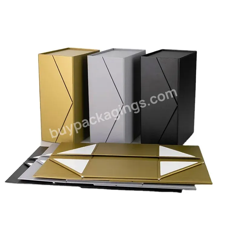 12.2"x7.9"x3.9" Gold Luxury Foldable Logo Printed Magnetic Gift Boxes Wholesale Cardboard Box With Magnet Closing - Buy 12.2"x7.9"x3.9" Gold Logo Magnetic Gift Boxes Wholesale Box With Magnet Closing,Cardboard Box Wholesale Foldable Luxury Logo Print