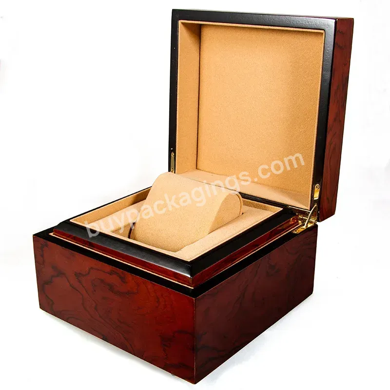 2020 Mingli Luxury Wooden Packaging Gift Box With Leather Pillow And Custom Logo Watch Box