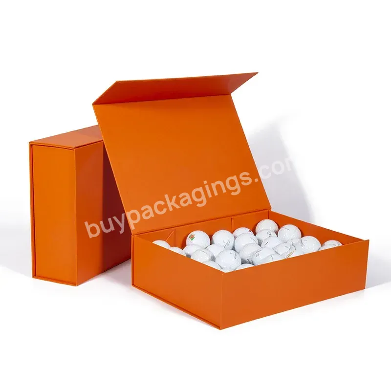 32*24*9cm Orange Folding Gift Flip Empty Tea Bag Golf Glove Recyclable Packaging Box For Fathers Day Baseball - Buy 35*24*12cm Box,Golf Glove Box,Baseball Glove Box.