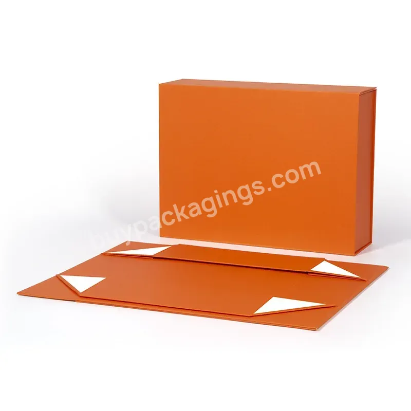 35*24*12cm Magnetic Folding Cardboard Matt Orange Gift Boxes For Christmas Packaging Chocolate Candy - Buy Orange Gift Boxes,Christmas Packaging,Magnet Folding Box.