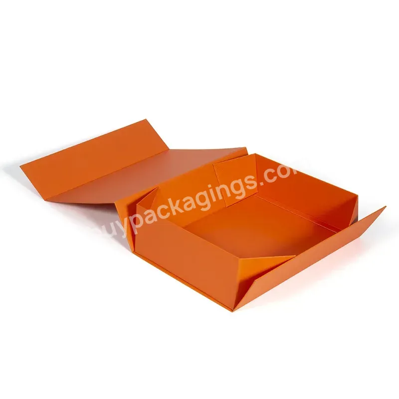 35*24*12cm Magnetic Folding Cardboard Matt Orange Gift Boxes For Christmas Packaging Chocolate Candy - Buy Orange Gift Boxes,Christmas Packaging,Magnet Folding Box.