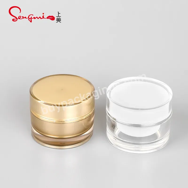 5g 10g 15g 20g 30g 50g Luxury Clear Gold White Empty Plastic Skin Care Cosmetic Jars Acrylic Cream Container - Buy Cosmetic Jars,Cream Container,Acrylic Cream Jar.