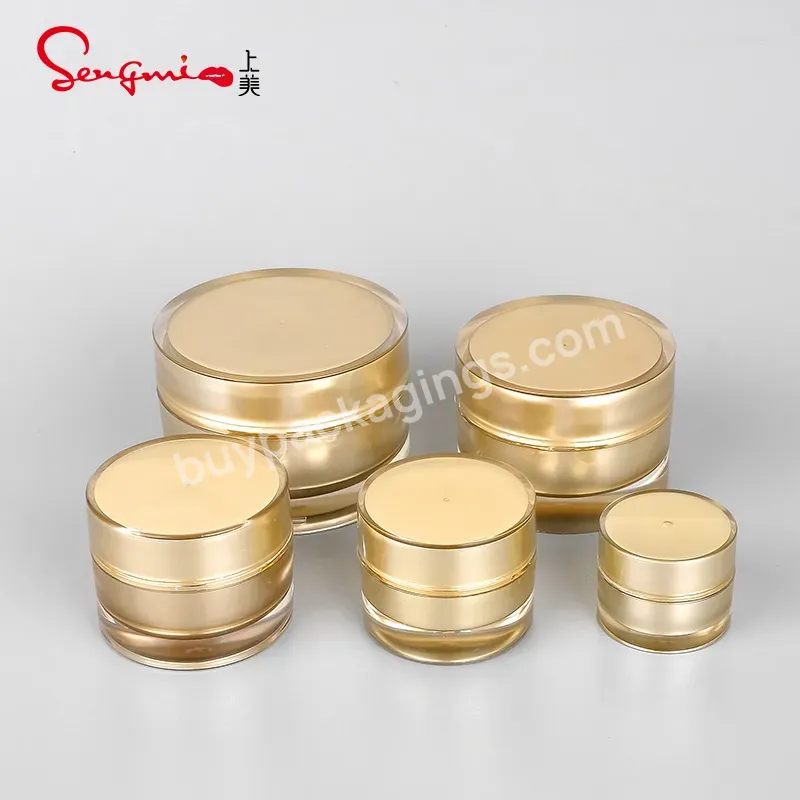 5g 10g 15g 20g 30g 50g Luxury Clear Gold White Empty Plastic Skin Care Cosmetic Jars Acrylic Cream Container - Buy Cosmetic Jars,Cream Container,Acrylic Cream Jar.