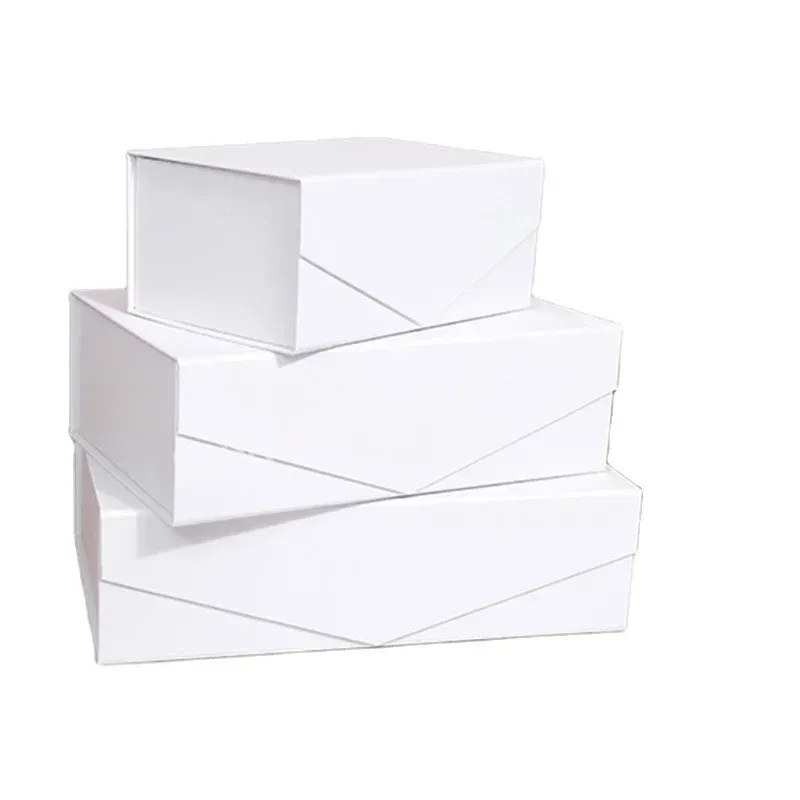 9.1''x5.9''x4'' Matte White Rectangle Bridesmaid Collapsible Christmas Gift Box With Magnetic Lid For Presents Packaging - Buy Gifts Large Gift Boxes With Lids,White Gift Boxes With Magnetic Lids,Good Quality Fancy Custom Magnetic Lid Storage Cardboa