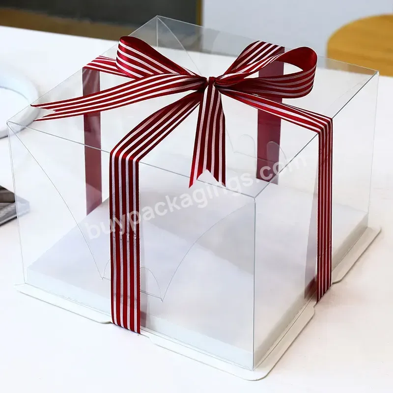 Accept Custom Transparent Plastic Big Cake 14x11cm Pastry Square Cake Square Flower Gift Box - Buy Big Cake Box,14x11cm Pastry Box,Square Cake Box Square Flower Gift Box.