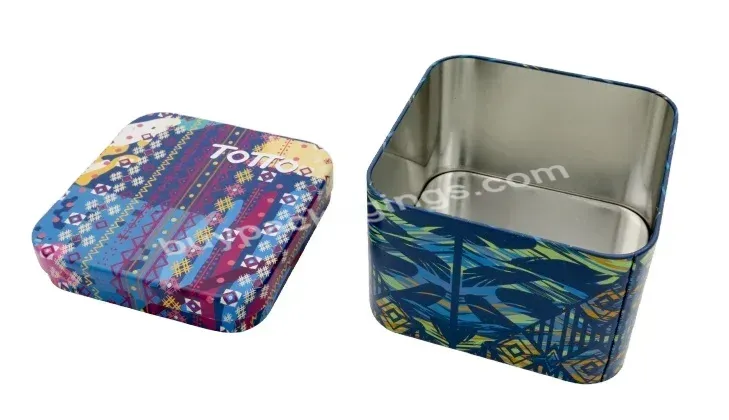 Best Selling Beautiful Square Tin Can For Watch Gift Packaging Wholesale Tin Box