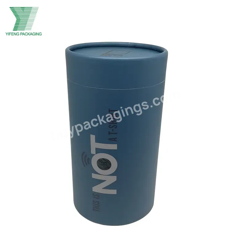 Bio Degradable Luxury Whiskey Glass Bottles Essential Oil Tube Clothing Packaging Kraft Paper Tube For T-shirt