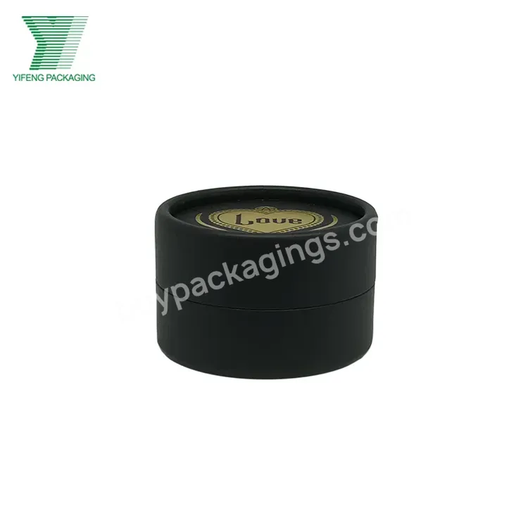 Biodegradable Black Kraft Paper Tubes Cosmetic Cardboard Jar Box Wax Tube For 2oz 4oz 8oz Capacity