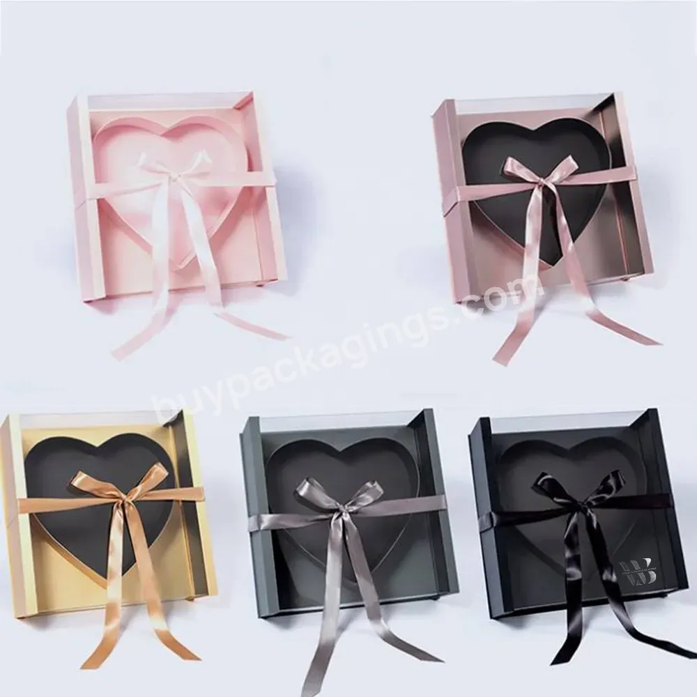 Birthday Package Irregular Shape Flower Black Pink White Wedding Rose Box Papier Karton Disposable Biodegradable Favor Geschenk - Buy Rigid Transparent Heart Clear Lid Luxury Wrapper 6 Capacity Pvc Window Custom Design Cover Chocolate Shaped Match Je