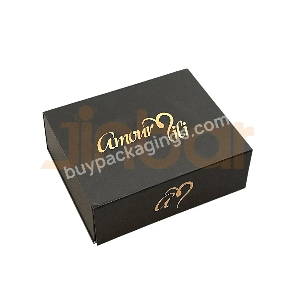 Black Magnetic Closure Gift Garment Packaging Box How To Make A Paper Gift Box Box Package Gift