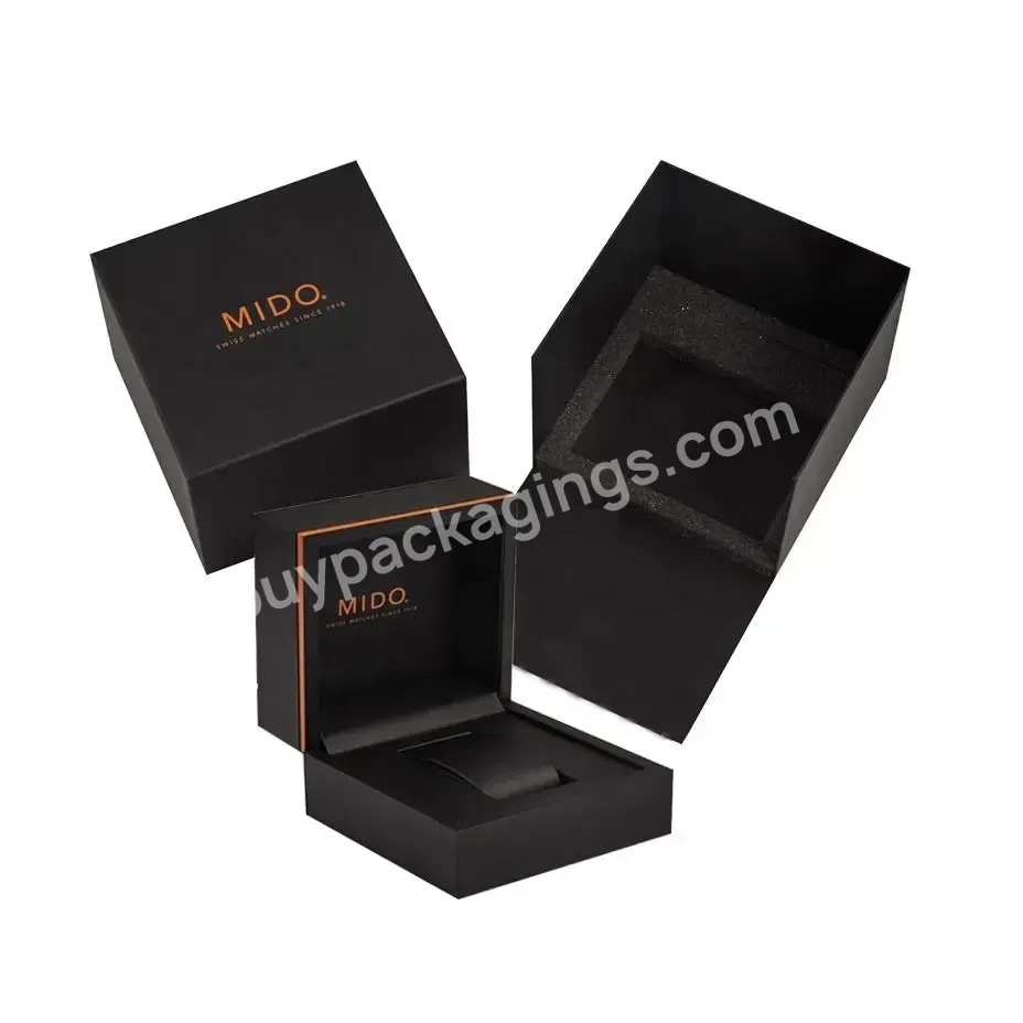 Black Matte Single Suede Ring Box Luxury Women Watch Jewelry Luxury Gift Display Box Case Set Fashion Packing For Flowers