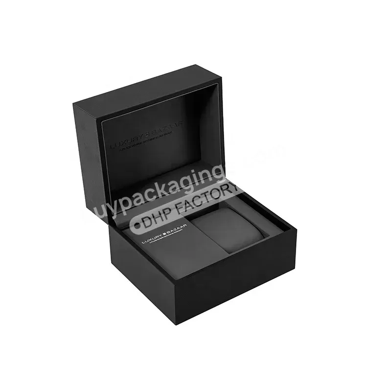 Brand Oem Factory Luxury Design Custom Logo Made Gift Packaging Pu Leather Hinged Display Single Wooden Watch Box