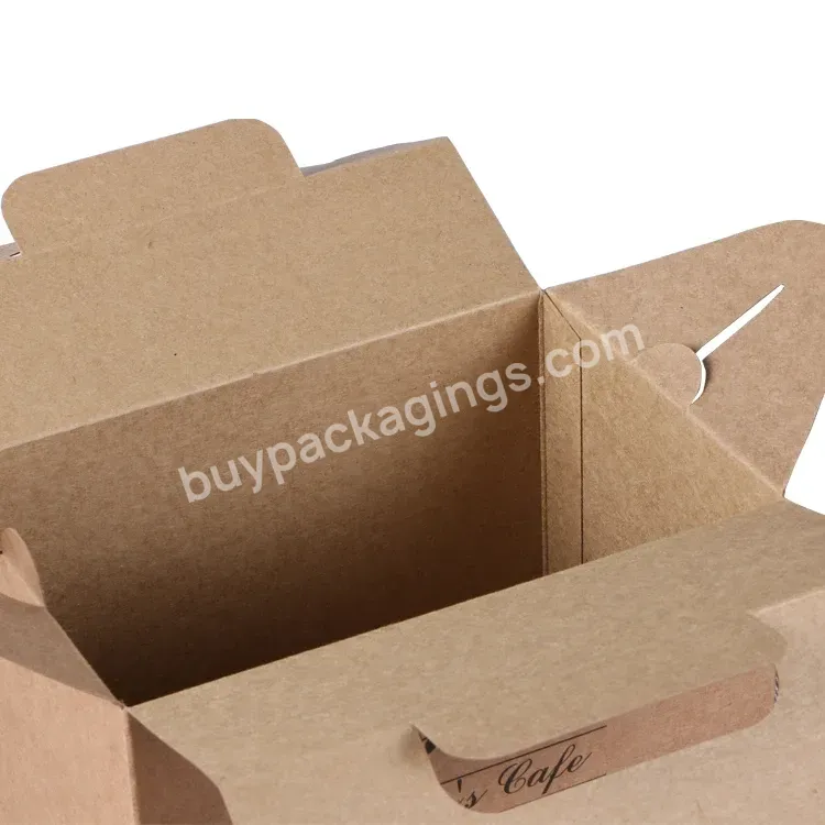 Brown Craft Cake Box Custom Printing Logo With Handle Wedding Box Packaging - Buy Brown Kraft Box,Cake Box With Handle,Custom Paper Box.