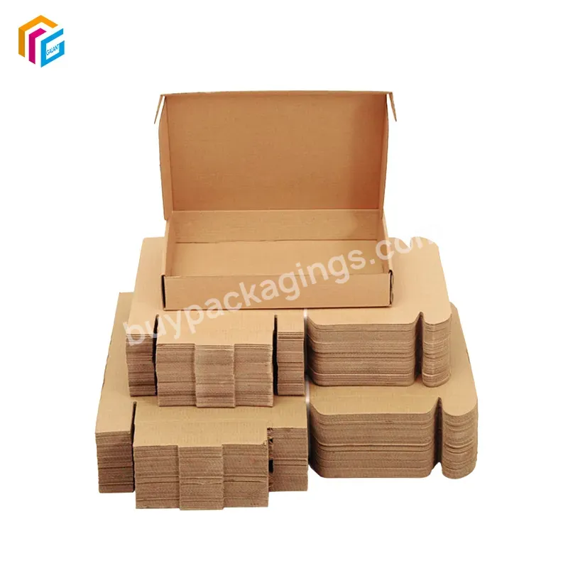 Brown Kraft Paper Corrugated Mailer Box Custom Logo Recycled Clothing Box Wholesale Rigid Paper Boxes For Garments