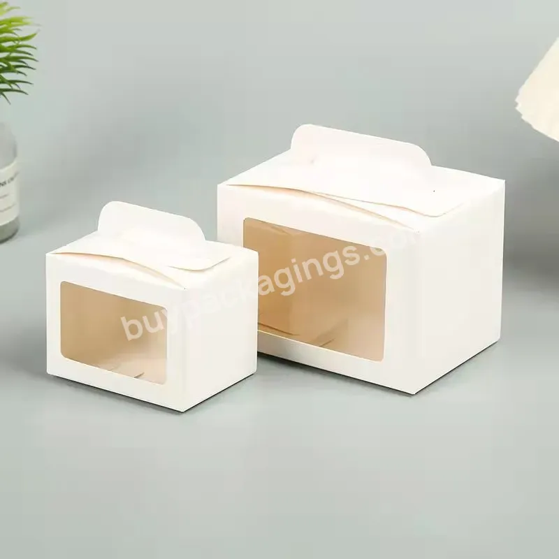 Cake Package Box Custom Size Kraft Paper Gift Dessert Packaging Box With Clear Pvc Window